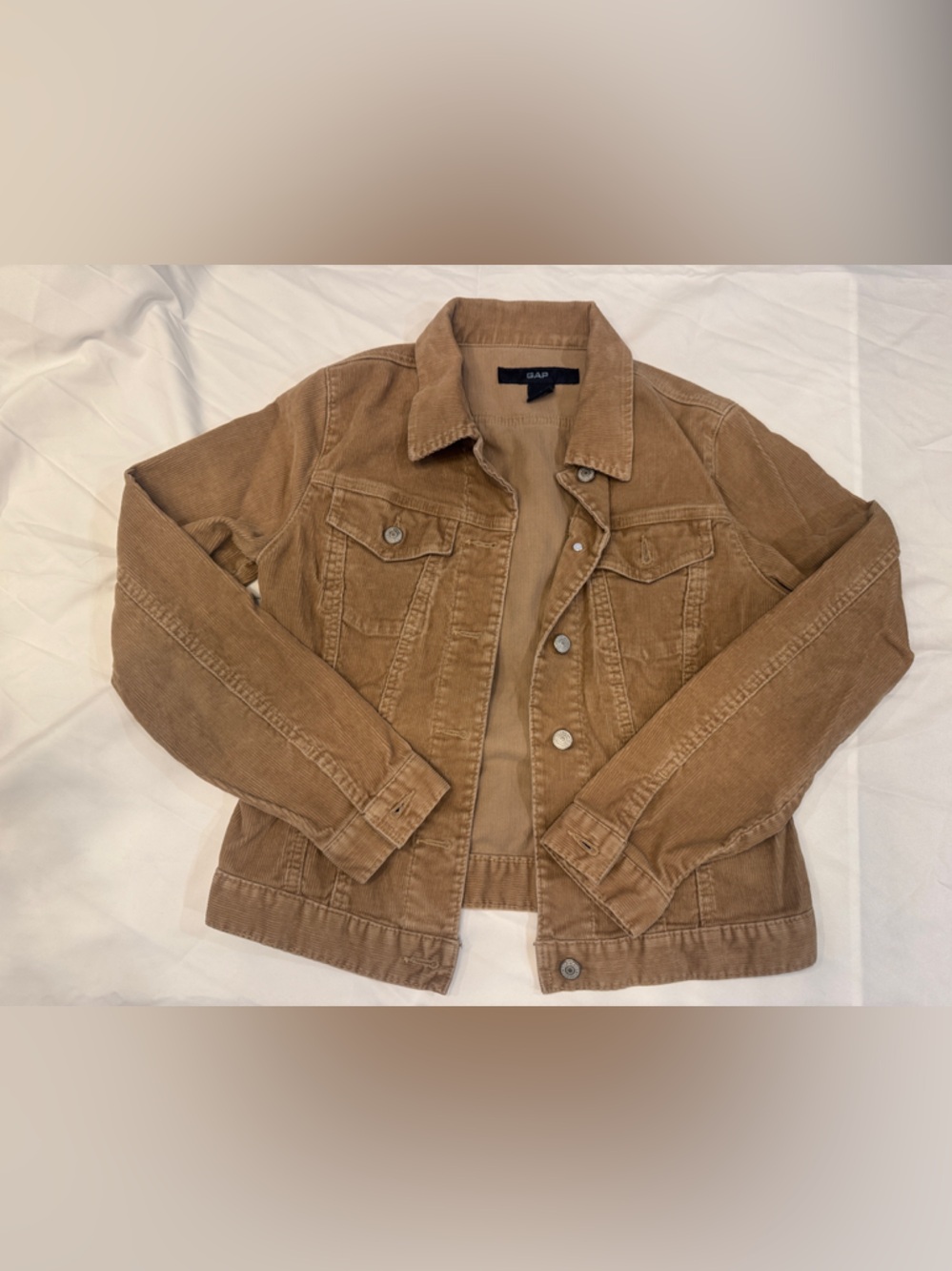 GAP Corduroy Jean Jacket in Tan Brown